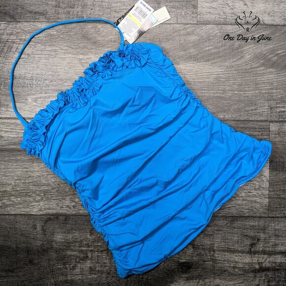 Kenneth Cole Tummy Toner Tankini Top Swimsuit Size M - Picture 1 of 3